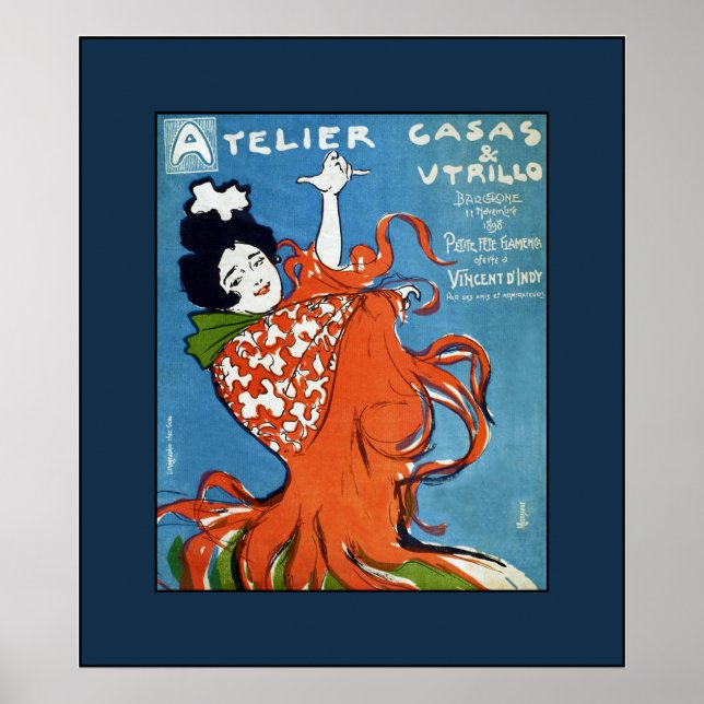 Póster Pequeño Festival de Flamenco~Vincent D'Indy~Barcel (Frente)