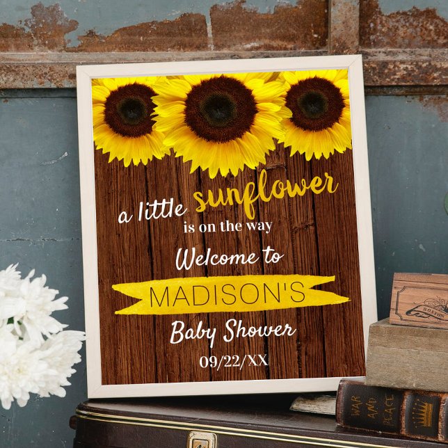 Póster ¡Pequeño Girasol En Camino! Bienvenida de Baby Sho (Subido por el creador)