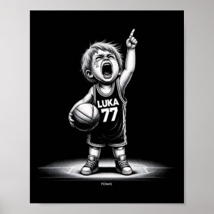 Póster Pequeño grito Luka por enojado con y enfadado cont