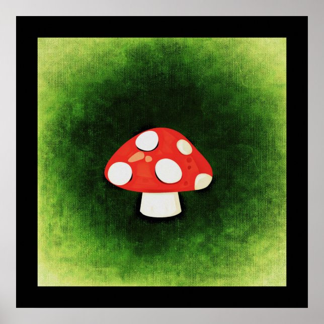 Póster Pequeño hongo rojo (Frente)