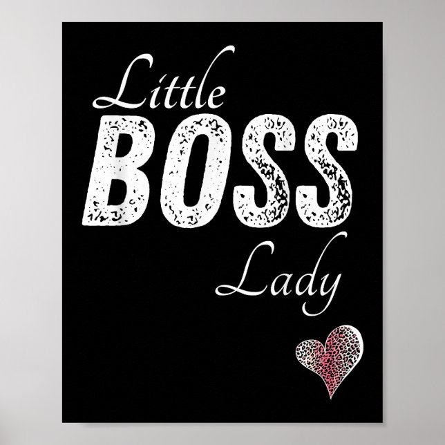 Póster Pequeño Jefe Lady Niños Pequeños Chica Corto (Frente)