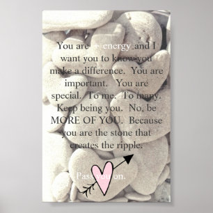 Póster Pequeño lienzo de amor para la energía positiva