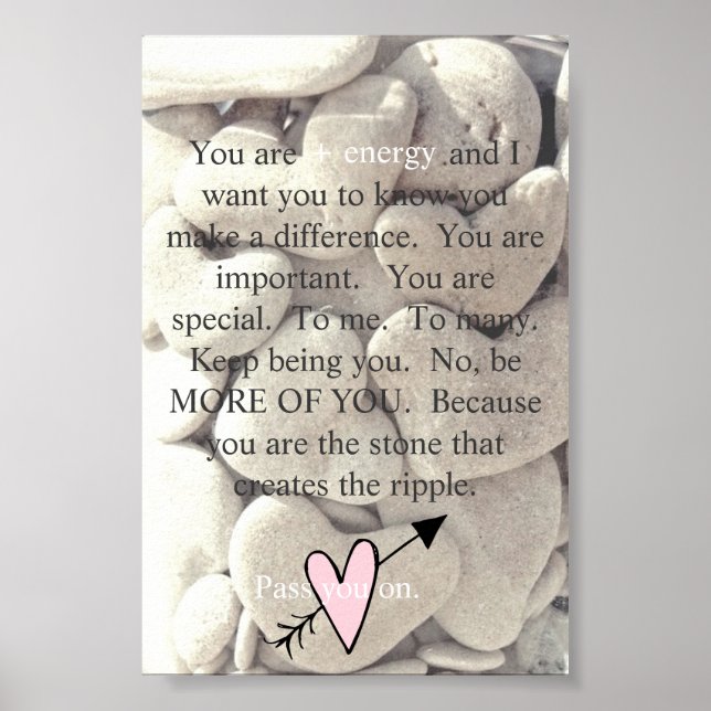 Póster Pequeño lienzo de amor para la energía positiva (Frente)