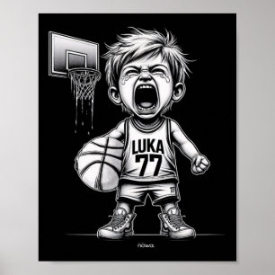 Póster Pequeño llanto Luka llorando con el aro