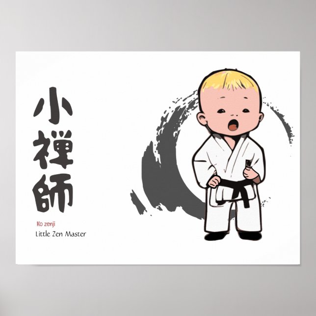 Póster Pequeño Maestro Zen (Frente)