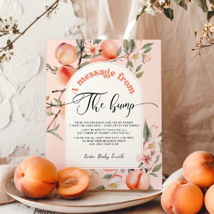 Póster Pequeño mensaje de ducha de melocotón del bulto