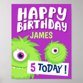 Póster Pequeño Monstruo Púrpura