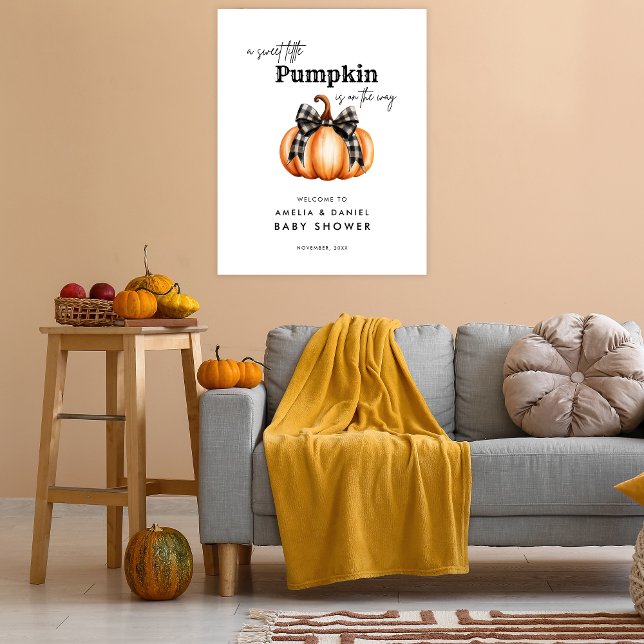 Póster Pequeño Naranja de calabaza Negro Minimalismo Baby (Subido por el creador)