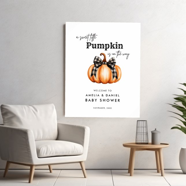 Póster Pequeño Naranja de calabaza Negro Minimalismo Baby (Subido por el creador)