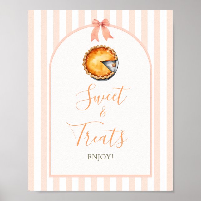 Póster Pequeño Naranja de Pie Cutie Gingham Sweet Tratos  (Frente)