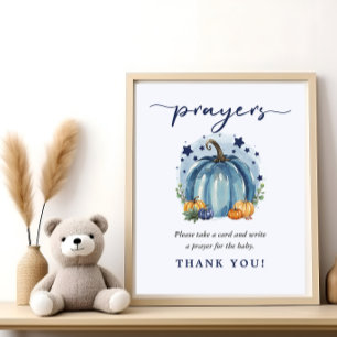 Póster Pequeño Niño Calabaza Oraciones para la Fiesta de 