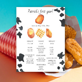 Póster Pequeño nugget Primer cumpleaños