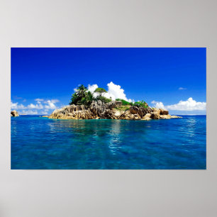 Póster Pequeño oasis tropical de la isla