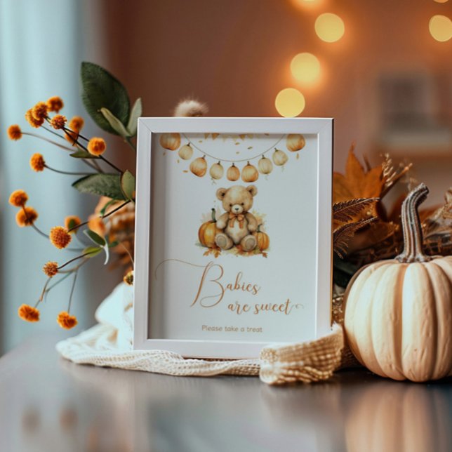 Póster Pequeño oso de la calabaza de bebé ducha Bebés dul (Subido por el creador)