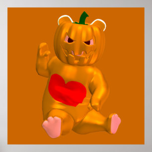 Póster Pequeño oso oso oso de Halloween de Guay