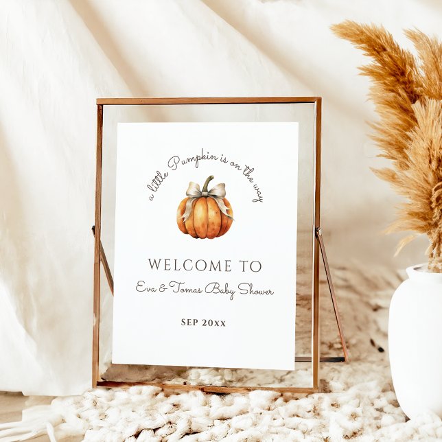 Póster Pequeño paro de calabaza Baby Shower Neutral mínim (Subido por el creador)