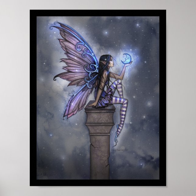Póster Pequeño Poster de la Fantasía de la Luna Azul (Frente)