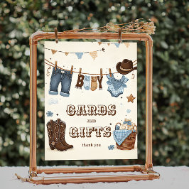 Póster Pequeño poster de libros de vaqueros y regalos