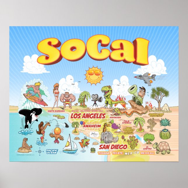Póster Pequeño Poster de SoCal (Frente)