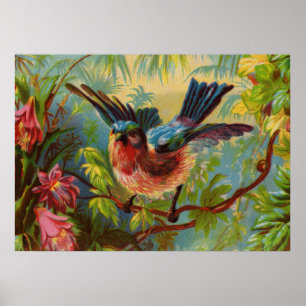 Póster Pequeño Poster de Summer Bluebird