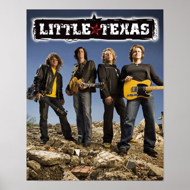 Póster Pequeño Poster de Texas "Rocks" (Frente)