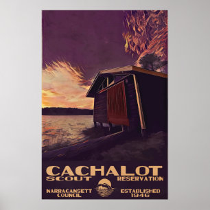 Póster Pequeño poster del WPA-Estilo de Cachalot
