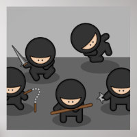 Pequeño Poster Ninjas