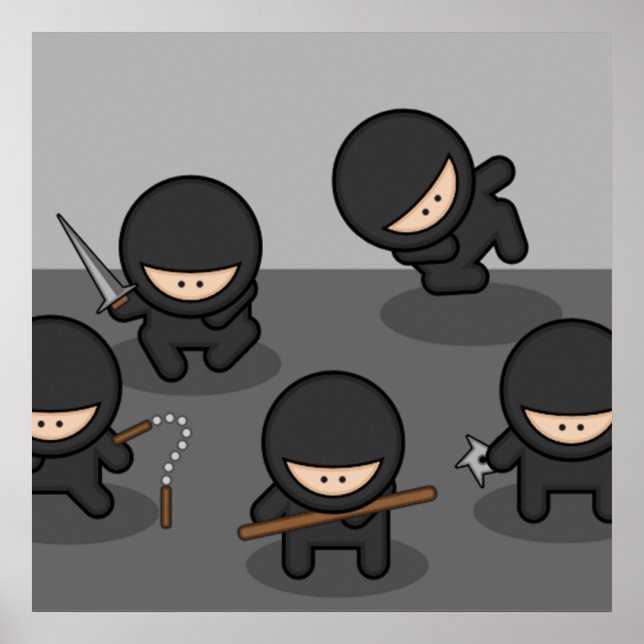 Póster Pequeño Poster Ninjas (Frente)