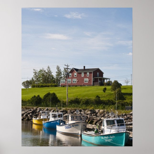 Póster Pequeño pueblo pesquero cerca de Grande-Riviere, (Frente)