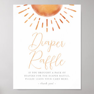 Póster Pequeño rayo de sol Baby Shower Diaper Raffle