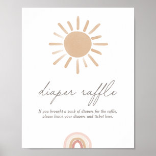 Póster Pequeño rayo de sol Baby Shower Diaper Raffle