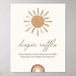 Póster Pequeño rayo de sol Baby Shower Diaper Raffle