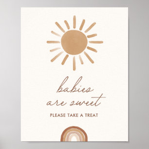 Póster Pequeño rayo de sol Bebés son dulces letrero