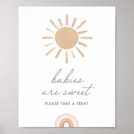 Póster Pequeño rayo de sol Boho Bebés son dulces