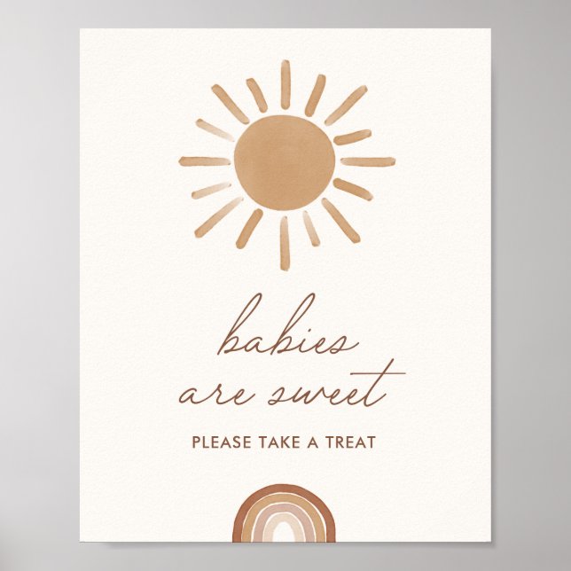 Póster Pequeño rayo de sol Los bebés son un Rótulo dulce (Frente)