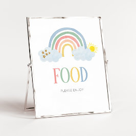 Póster Pequeño Rayo de Sol Signo de Comida Arcoíris