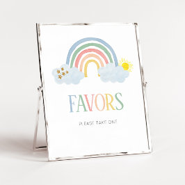 Póster Pequeño Rayo de Sol Signo de Favores Arcoíris
