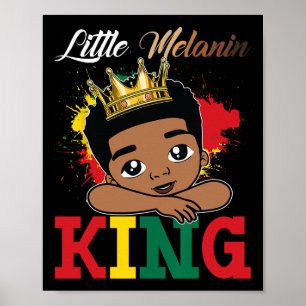 Póster Pequeño Rey Melanina Mes de la Historia Negra Afro