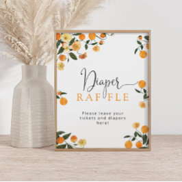 Póster Pequeño Rótulo Cutie Diaper Raffle
