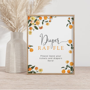 Póster Pequeño Rótulo Cutie Diaper Raffle