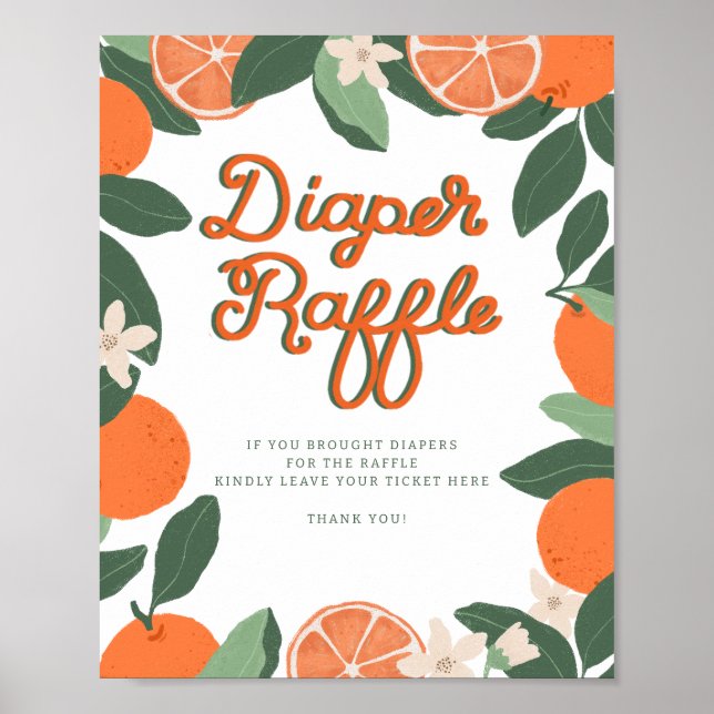 Póster Pequeño Rótulo Cutie Diaper Raffle - Citru Clement (Frente)
