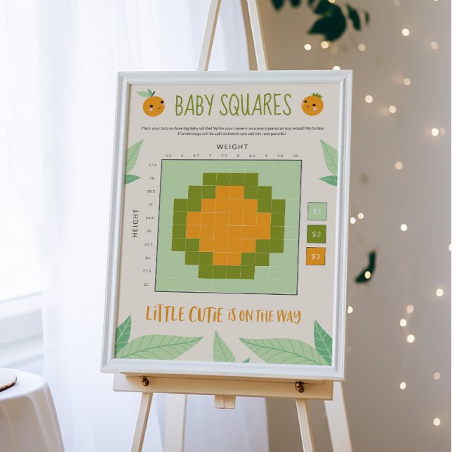 Póster Pequeño Rótulo de apuestas Baby Shower Cutie (Subido por el creador)
