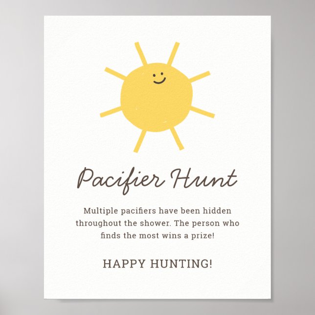 Póster Pequeño Rótulo de caza de Pacífico de Sunshine (Frente)