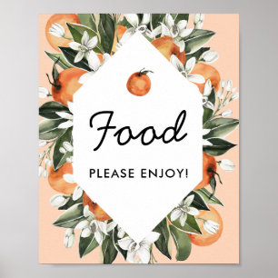 Póster Pequeño Rótulo de comida rápida Baby Shower