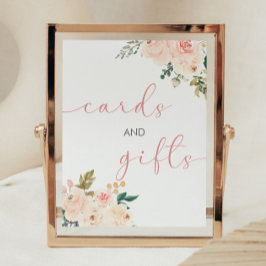 Póster Pequeño Rótulo de tarjetas Baby Shower de calabaza