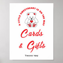 Pequeño Rótulo de tarjetas y regalos de Baby Showe