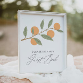 Póster Pequeño Rótulo del libro de invitados de Baby Show