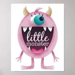 Póster Pequeño salón de Chicas rosados