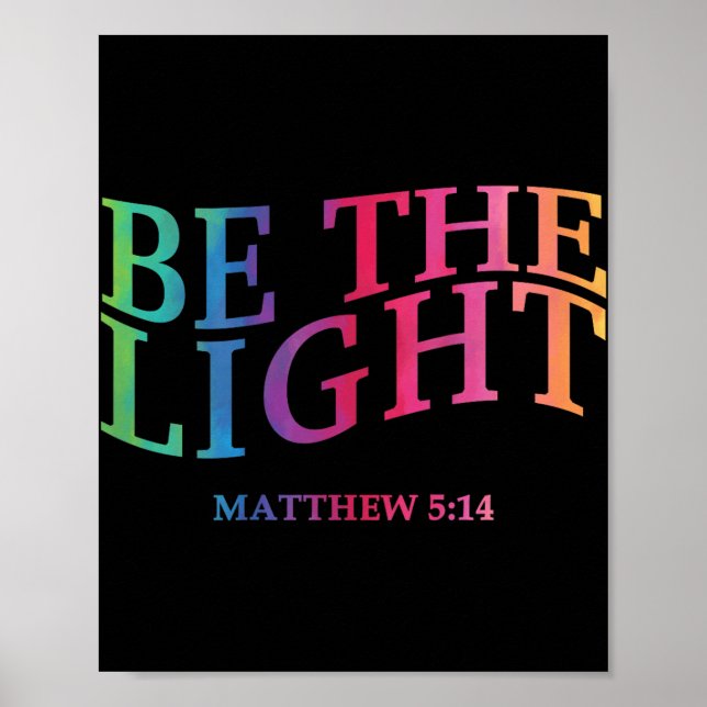 Póster Pequeño Sé La Luz Dios Hijo Hermano Cristo (Frente)