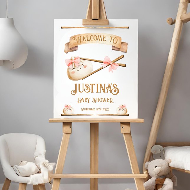 Póster Pequeño signo de bienvenida de Baby Shower Chica d (Subido por el creador)